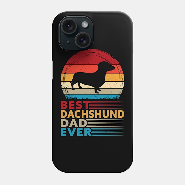 Best Dachshund Dad Ever Phone Case by White Martian