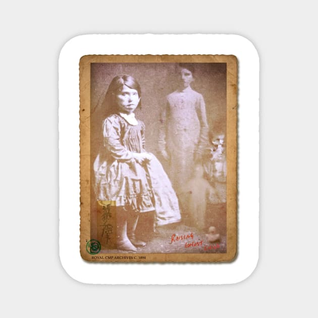 Caught Raising Ghost Child | Archival Spirit Photography | Ghost Captured on Camera | 1894 Magnet by Tiger Picasso