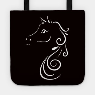 Sweet White Horse Art Tote