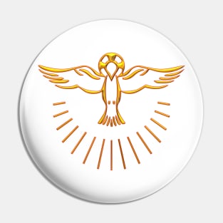 Golden 3-D look Ascent of The Holy Spirit into Heaven Pin