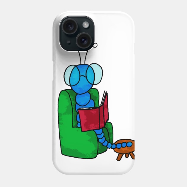 cute worm reading a book Phone Case by MerryDee