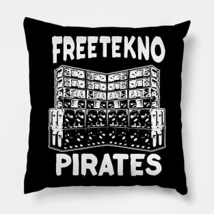 Tekno Pirates Techno Raver Soundsystem Pillow