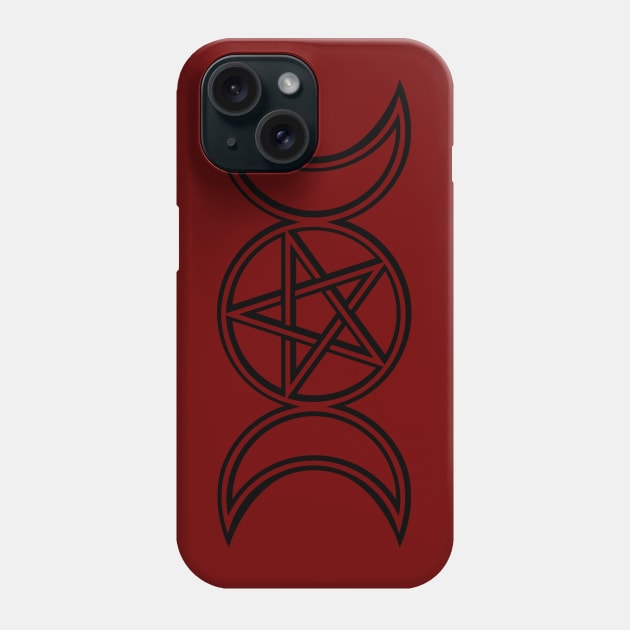 Triple Moon Goddess Phone Case by RavenWake