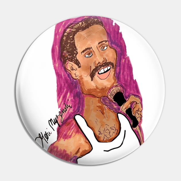 Freddie Mercury  Bohemian Rhapsody Pin by TheArtQueenOfMichigan 