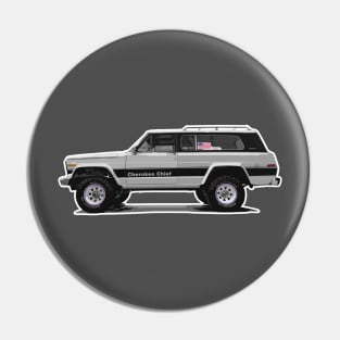 FSJ Beach Truck - White for Darks Pin