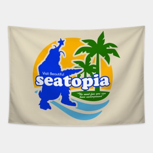 Visit Beautiful Seatopia - Godzilla vs. Megalon Tapestry