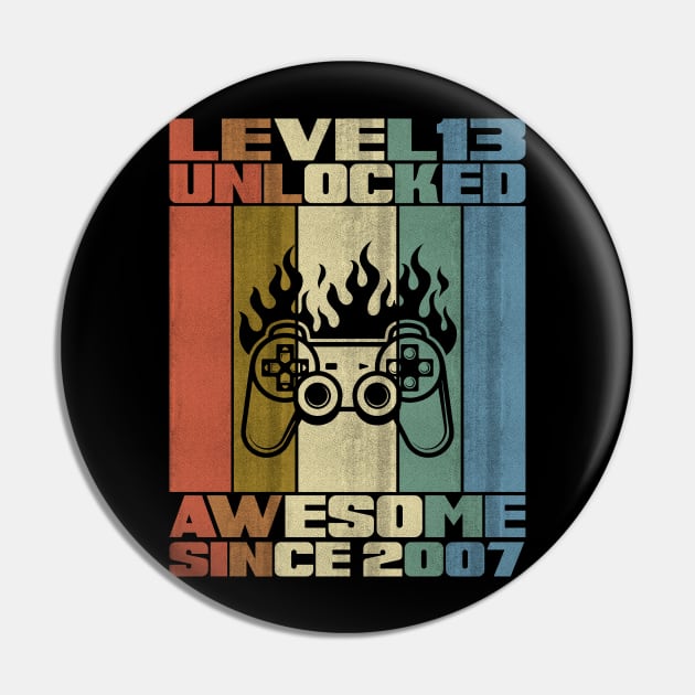 Level 13 Unlocked Birthday 13 Years Old Awesome Since 2007 Pin by 5StarDesigns