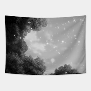 Sky in Forest Anime Scenery Tapestry