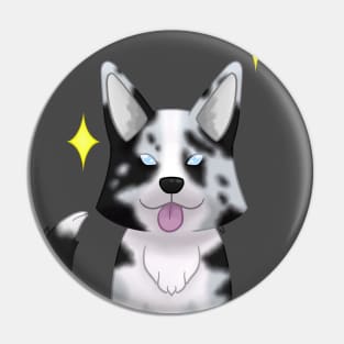 Blue Cardigan corgi Pin