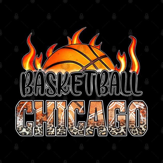 Classic Basketball Design Chicago Personalized Proud Name by Irwin Bradtke