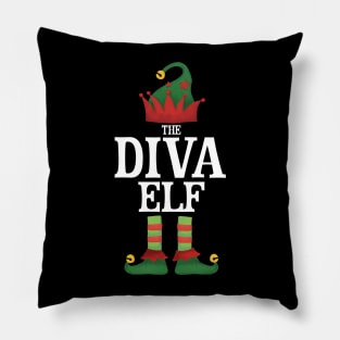 Diva Elf Matching Family Group Christmas Party Pajamas Pillow