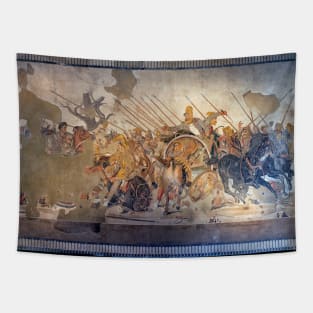 Battle of Alexander the Great and Darius III mosaic Tapestry