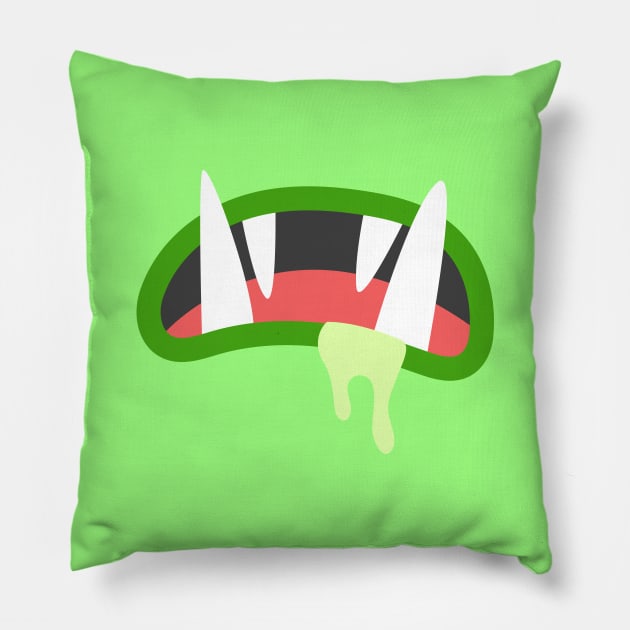 Drooling Monster Mouth Pillow by NeonSunset