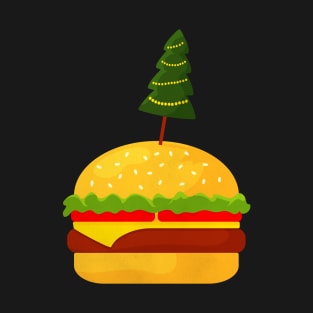 Christmas tree on burger T-Shirt