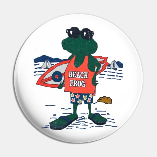 Frog At The Beach Pin