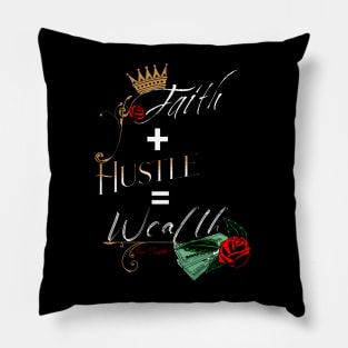 Faith Hustle Wealth Pillow