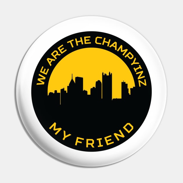 Pittsburgh Sports Black and Gold Victory Pin by magentasponge