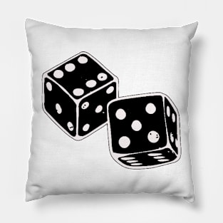 Lucky Black And White Dice Pillow