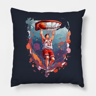 Basketball Lover Retro Design Pillow