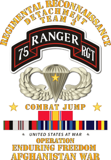 Combat Jump - Tm3 - RRD - 75th Rgr Rgt - OEF - Afghanistan w SVC Magnet