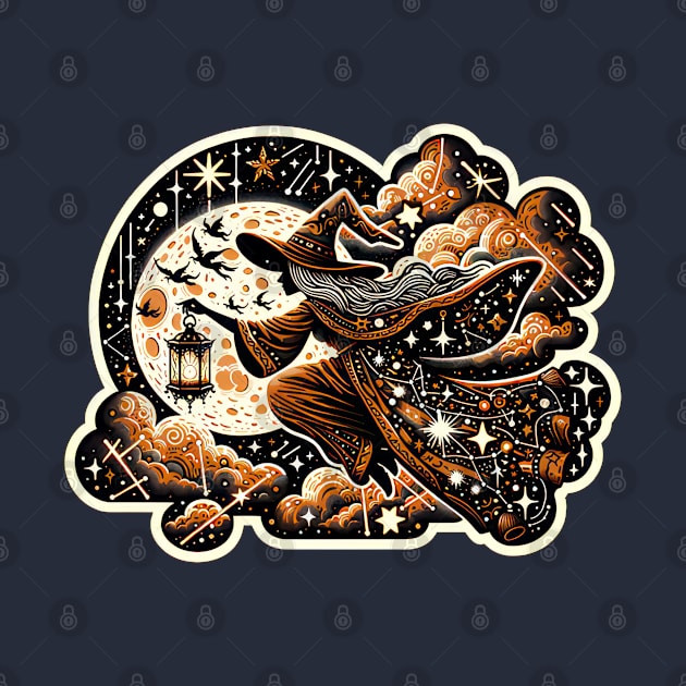 Halloween Witch Sticker by TooplesArt