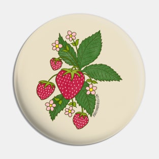 Strawberry flowers Pin