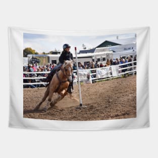 Barrel racing Tapestry