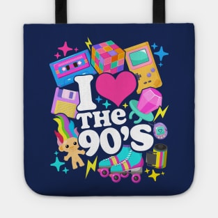 I Love The 90's Retro 90s Costume Tote