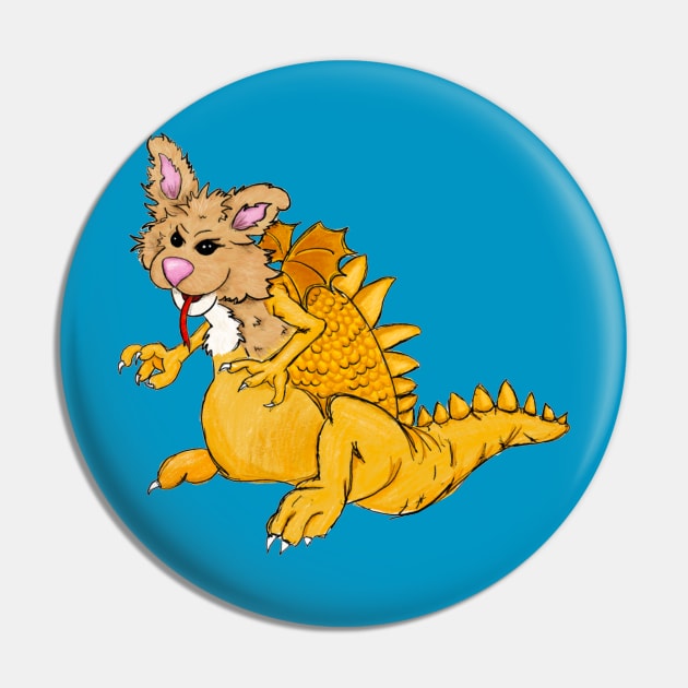 Bean Bunny Dragon Pin by Debra Forth