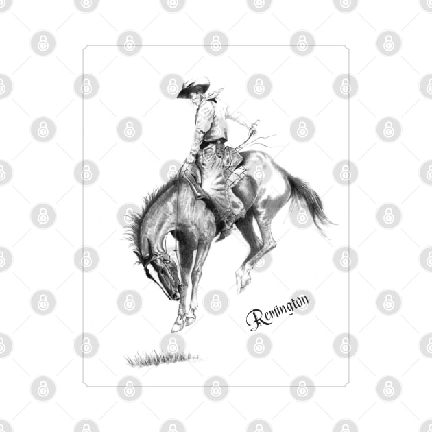 Western Remington Horse by pencilartist