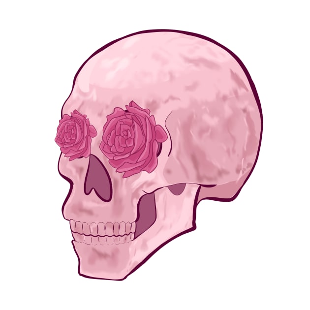 Rose Quartz Skull by itshypernova