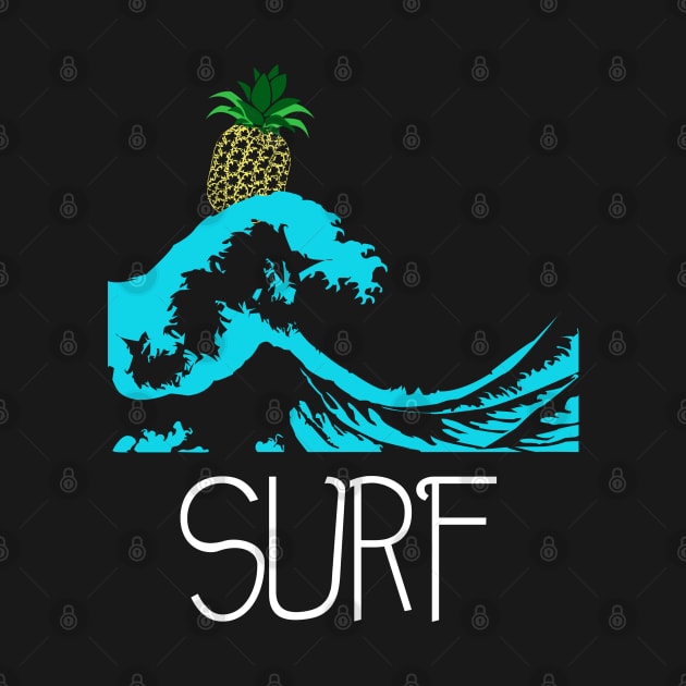 Pineapple at sea wave surf by HCreatives