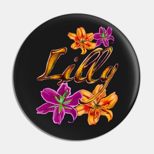 Top 10 best personalised gifts 2022  - Lilly ,personalised,personalized name with painted lilies Pin