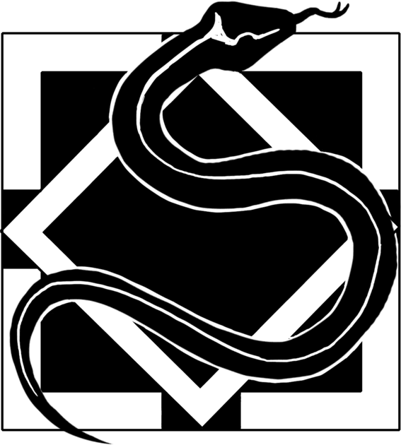 Serpent - Original Logo Banner Sigil - Dark Design for Light Backgrounds Kids T-Shirt by Indi Martin