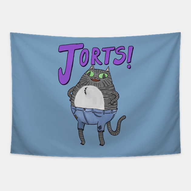 JORTS! Cat Tapestry by famousdinosaurs