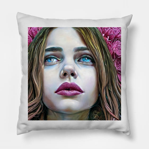 Pretty blue eyes Pillow by bogfl