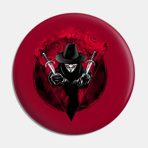 V for Vendetta Pin by NihatGokcenArt