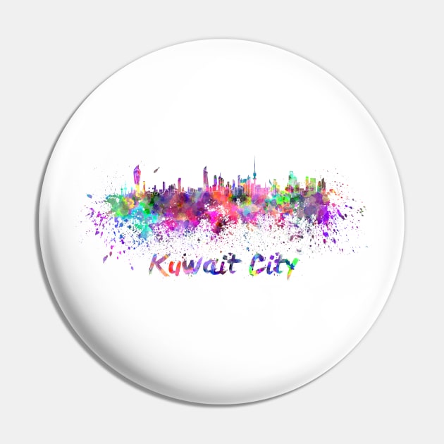 Kuwait city skyline in watercolor Pin by PaulrommerArt