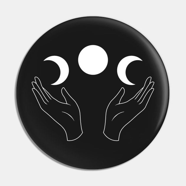 MOON PHASE (dark background) Pin by InkVee