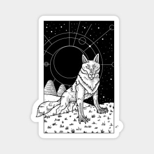 Wolf between worlds Magnet