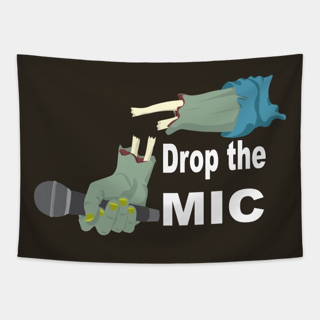 Drop the mic and give a hand Tapestry by ADMDesigning