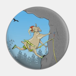 Goat rock climbing Pin