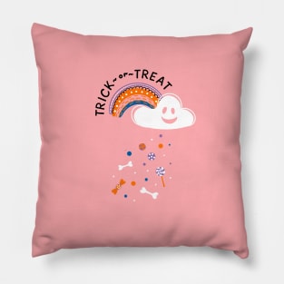 Halloween style rainbow, cloud and sweets Pillow