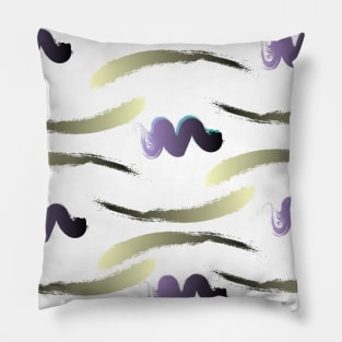 Black blue digital gradient design Pillow