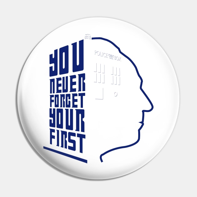 You Never Forget Your First - Doctor Who 1 William Hartnell Pin by jadbean