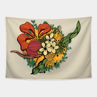 Abstract Floral Design Tapestry