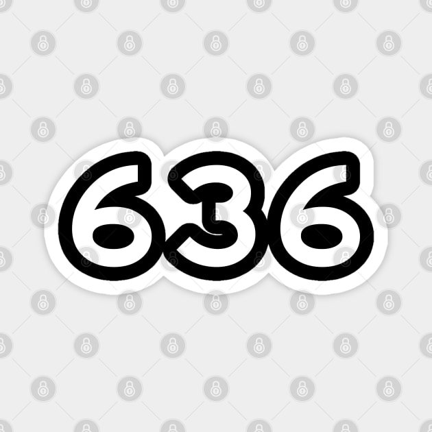 636 Area Code Magnet by Litehouse Tees