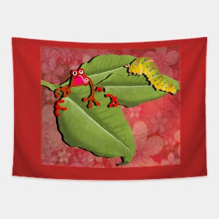 RED FROG - RedFrog with Caterpillar 2 Tapestry