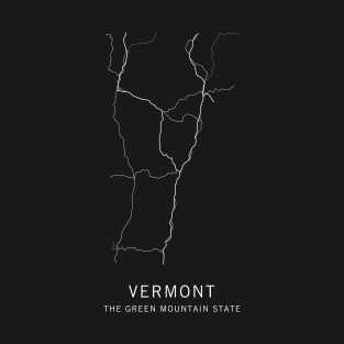 Vermont State Road Map T-Shirt