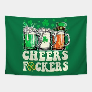 Cheers Fuckers St Patrick's Day Beer Drinking Mugs Tapestry